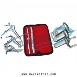 Hegar uterine dilator set 2pieces 9-10, 15-16, grave 3pcs, collin 3pcs